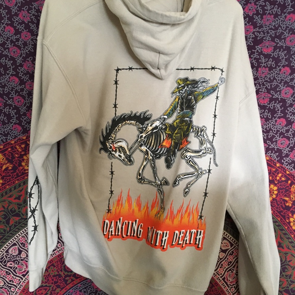 Broken Promises “ Dancing with Death “ Hoodie - Medium